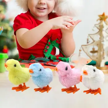 Завийте играчка пиле, Сладка кукла-животно, Прыгающая, без батерия, Интерактивни играчки, Новост, Завийте на играчка, Играчка за детска градина, Коледен подарък Изображение