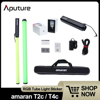 Aputure Amaran T2c T4c RGB Ръчно Клиенти стикер Пълноцветен лампа за снимане на 2500-7500K за директно излъчване видеоблогов Изображение