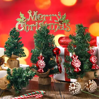 Декорация със собствените си ръце масата украса Навидад Украшение Малка Коледна елха на Нова Година 1БР 30 см Мини Коледни елхи Изображение