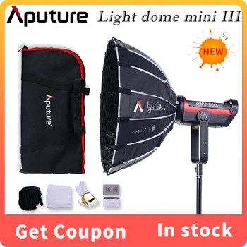 Софтбокс Aputure Dome Light Mini III, с мрежесто рассеивателем светкавица за led лампи Light Буря 120 COB 300 серия Bowens Mount Изображение