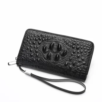 Чанта за мъже от крокодилска кожа, Мъжки дълъг портфейл, чанта, чанта за карти, мъжки чанти Carteras Para Mujeres, Чантата за мъже Изображение
