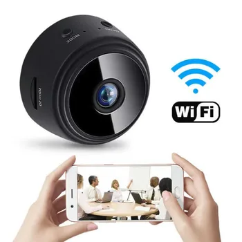 Камера Aubess A9, Безжична камера за наблюдение, Wi-Fi, Дистанционно наблюдение, Безжична мини камера, видео Наблюдение и Домашна Сигурност Изображение