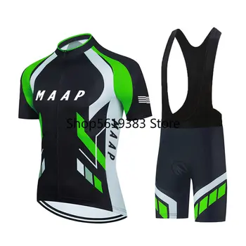 Комплект Тениски за Колоезденето MAAP 2023 Team Лятна Велосипедна Облекло За Колоездене Велосипедна Дрехи Планински Спортен костюм под наем Велосипеди комплект Изображение