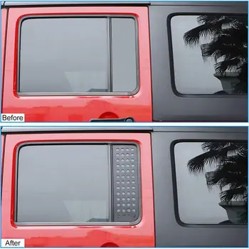 Тампон върху стъклен панел на прозореца на задната врата на колата, за да Wrangler JK & 4-врати 2007-2017 Черен Изображение