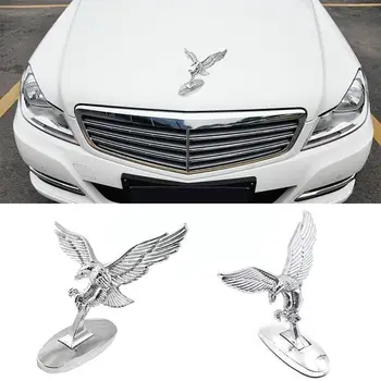 Авто предни украшение, 3D Емблема с летящим орел, Логото на автомобила, Орнамент на предния капак преден, Икона на Орел върху капака на колата за автостайлинга Y6C7 Изображение