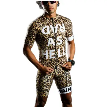 Love The Pain Леопард Personality Мъжки Летен Комплект От Джърси за Велоспорта, Шорти-Лигавник, Мтб, Шоссейный Колоездене, Бързосъхнеща Риза, Комплект Трико Ciclismo Изображение