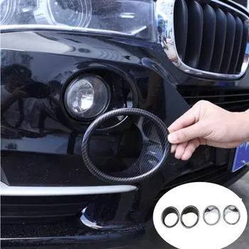 2 бр./компл. ABS Автомобилен стайлинг на Предните фарове за мъгла фарове, пръстен за крушки, накладки, етикети, подходящи за BMW X5 F15 2014-2018, аксесоари за автомобили за екстериора Изображение