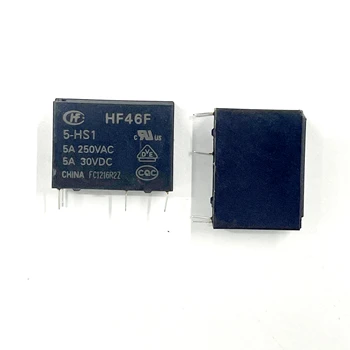 10 бр./бр 4Pin HF46F-5-HS1 Нормално отворено реле 5 vdc 5А 250 vac Изображение