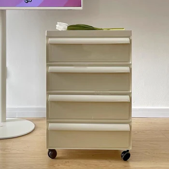 Модерен пластмасов Нощно шкафче за всекидневна, гардероб за съхранение, цветен отстроченный кутия за спалня в стил Ретро, Mesitas De Noche Furniture Изображение