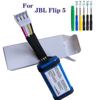 Нова акумулаторна батерия Bluetooth-високоговорител Flip 5 5200 mah За JBL Flip 5 Батерии за високоговорители на вашия плейър Flip5 + инструмент Изображение