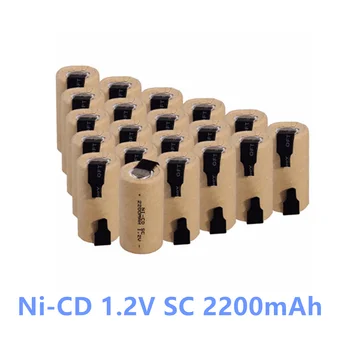 2-20 бр Отвертки Бормашини SC Батерии 1.2 2200 mah Sub C Ni-Cd Батерия С електрически инструменти Раздел NiCd SUB Клетка Изображение