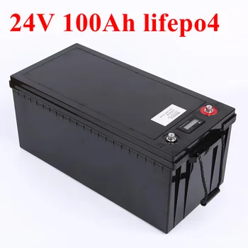 24V 100Ah 200Ah Lifepo4 батериите 100A BMS за 2400W RV Слънчевата фотоволтаична Система Caravan surfboard jet power storage + 10A зарядно устройство Изображение