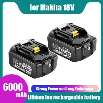 За Makita 18V Акумулаторна батерия 6000mAh Батерия за Лаптопи с led литиево-йонна батерия Заместител на LXT BL1860B BL1860 BL1850 BL1830 Изображение