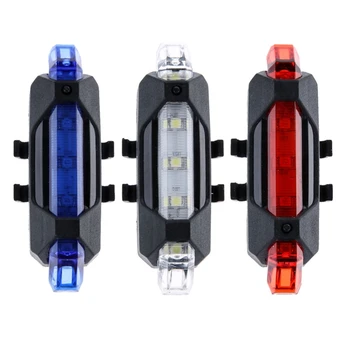 USB Акумулаторни Водоустойчив Задни Светлини LED Колоездене, Задни Светлини С Вграден Режима на работа на батерията Ярък Велосипеден фенер За сигурност Колоездене Изображение
