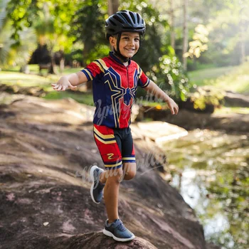 Детски комплект от джърси за велоспорта, Лятна Велосипедна дрехи за момчета, МТБ Ropa Ciclismo, Детска Велосипедна облекло, Спортни дрехи, детски мотор облекло Изображение