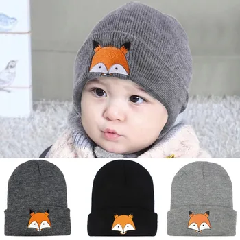 Детска вязаная шапка за момичета и момчета, есен-зима топли детски шапки за родители и възрастни, шапка за новородено, Модерна детска шапка за деца Изображение
