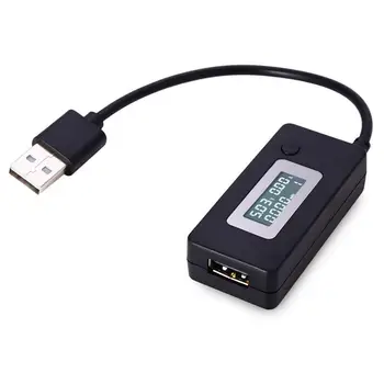 LCD USB Детектор Волтметър Амперметър Зарядно устройство Тестер Капацитет Измерване на напрежение, Ток на Зарядното устройство QC2.0 3-15 В Изображение