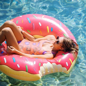 Лятото пръстен за сядане Играчка матрак-шамандура Надуваем поничка Пръстен за плуване Сгъсти PVC летен плажен играчка кръг за гмуркане Изображение