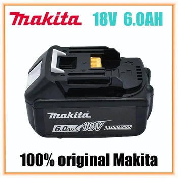 Оригинална Литиево-йонна Батерия 18V Makita 6.0 3.0 Ah Ah Подходящ За Електроинструменти Makita BL1860 BL1830 BL1850 LXT400 Изображение