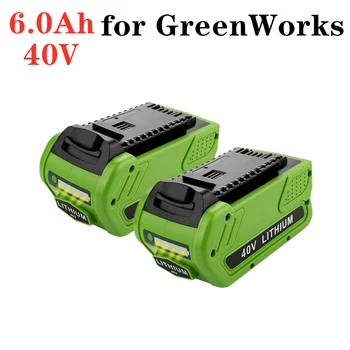 Сменяеми Литиево-йонна батерия 40V 18000mAh 6000mAh 29472 за GreenWorks 40Volt G-MAX 29252 20202 22262 27062 21242 Електроинструменти Изображение