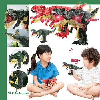 Детска декомпрессионная играчка-динозавър, Творчески телескопични кутия люлки, играчки-неспокойни, Динозаври, Коледни подаръци за деца Изображение