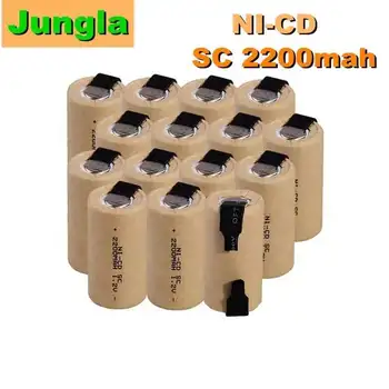 Най-ниска цена 2-20 бр SC Батерия 1,2 На Акумулаторни Батерии 2200 mah Nicd Батерия Батерия Електроинструменти Изображение