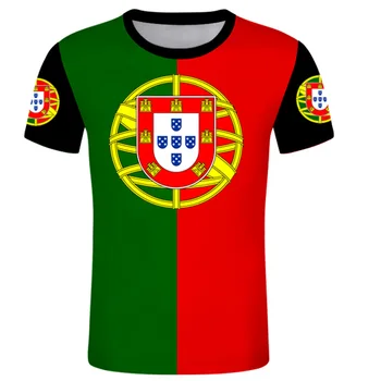 Португалия Безплатни Футболни Тениски САМ По Поръчка Национален Флаг Тениски Португалската Държава PT Top Photo Picture Отбор Номер Джърси Изображение