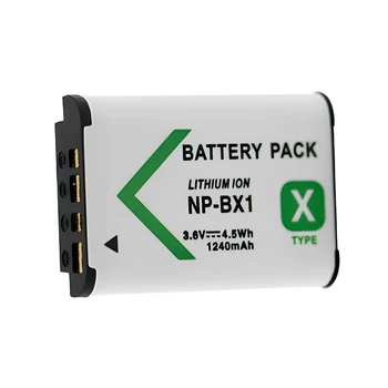 Батерия NP-BX1 за SONY DSC-HX50, RX1, WX300, HX350; HDR-AS15, AS10, CX240, GW66, PJ240, MV1, Батерии за фотоапарати NPBX1 1240 ма Изображение