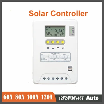 Сильноточный слънчев контролер 60A ~ 120a, автоматична идентификация 12v24v36v48v, литиеви батерии, оловно-кисели батерии и така нататък. Изображение