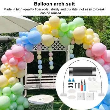 Уникален набор от арки от балони, ярки цветове с основание за създаване на празнична атмосфера, набор от арки от балони на годишнина от освобождаването на Изображение
