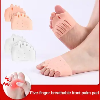 Подплата за предната част на стъпалата Мека, устойчива към миризми, здрава подплата за предната част на крака, дишаща устойчива на плъзгане силикон, незабавно облекчение на болки в краката, трансграничная Изображение