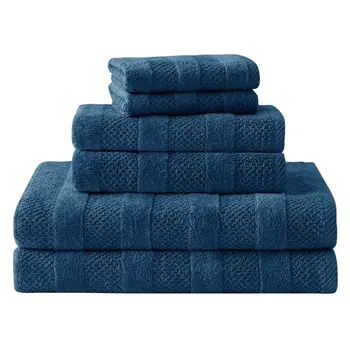 Комплект кърпи Shear Bliss Quick Dry е от 100% памук, 2 хавлиени, 2 ръчни, 2 гъба (овесени ядки) Изображение