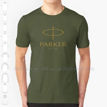 Ежедневни градинска облекло с логото на Паркър, тениска с графичен лого, тениска от 100% памук Изображение