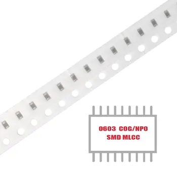 МОЯТА ГРУПА 100ШТ SMD MLCC CAP CER 0.9 PF 100V NP0 0603 Многослойни Керамични Кондензатори за Повърхностен монтаж на разположение на склад Изображение