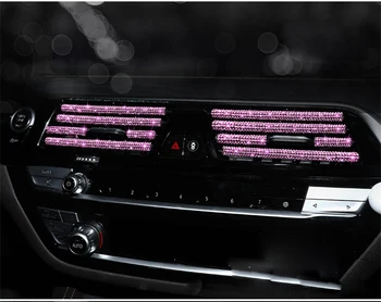 Декоративна ивица на автомобилния климатик, универсален U-образна скоба, стикер на радиаторна решетка с диаманти, аксесоари за интериор на автомобил Lincoln Изображение