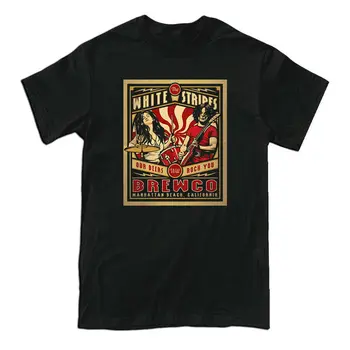 Тениска с логото на алтернативна рок-група The White Stripes Rock, M-3Xl Изображение