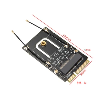 1 бр. Адаптер M. 2 NGFF за Mini PCI-E (PCIe + USB) За M. 2 Wifi Bluetooth Безжична карта Wlan Intel AX200 9260 8265 8260 За лаптоп Изображение