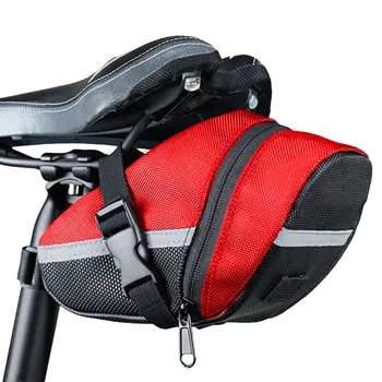 Велосипедна Водоустойчив Седельная чанта за Планинските Пътища, задната чанта за опашката на Мотора С светоотражающей ивица, Велосипедна чанта за съхранение Изображение