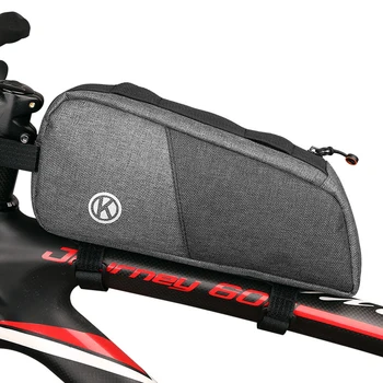 Велосипедна чанта с горната предна тръба, Голяма водоустойчив рамка, чанта за телефон Изображение