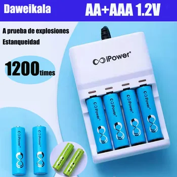 Batería AA + ААА 1,2 V batería recargable ni - MH AA 1000 Mah 3a de batería flash aaa против soporte de batería 2pcaaa / AA Изображение