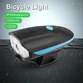 Велосипеден фенер IPX6 Водоустойчив мотор на прожекторите 120 с високо DB велосипедна фаровете МТБ пътен велосипеден фенер USB акумулаторни аксесоари за велосипеди Изображение
