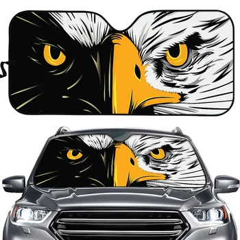 Хладно 3D козирка Eagle Eyes За един автомобил По поръчка, Рефлектор, Защита от uv, сенника На предното стъкло, печат при поискване, Топла разпродажба Изображение