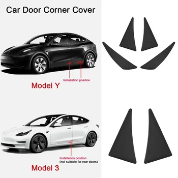 Защитни капаци за ъгъл на вратата на колата От сблъсъци за Tesla, Модел 3 Защита Ъгъл на Вратата От Надраскване Защитно покритие за Модели на Y Изображение