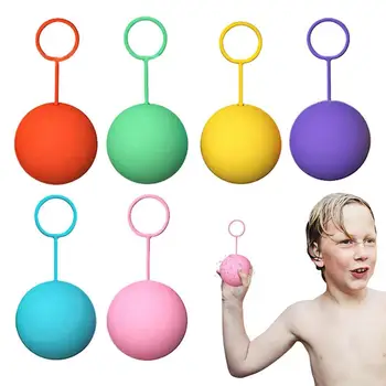 За многократна употреба водни топки за деца, Силиконови водни бомби, Летните Забавни играчки за открито, Силиконови топчета за пръски вода с мрежа за съхранение на Изображение