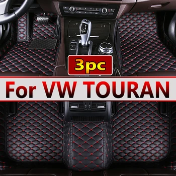 Автомобилни стелки за Volkswagen TOURAN 7-seat 2006-2015 2014 2013 2012 2011 Потребителски автоматично накладки за краката авто килим за интериора Изображение