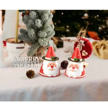 20 бр. Коледна кутия шоколадови бонбони, Сладък Котка и Дядо Коледа, Подарък пакет, опаковка за детски бонбони, опаковъчна хартия за 