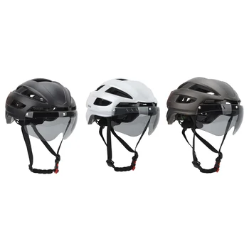 НА XXL Възрастен Каска 18 Въздуховоди Велосипеден Шлем с USB Перезаряжаемым Заден Фенер Сменяеми Магнитни Очила за Мъже Жени Изображение